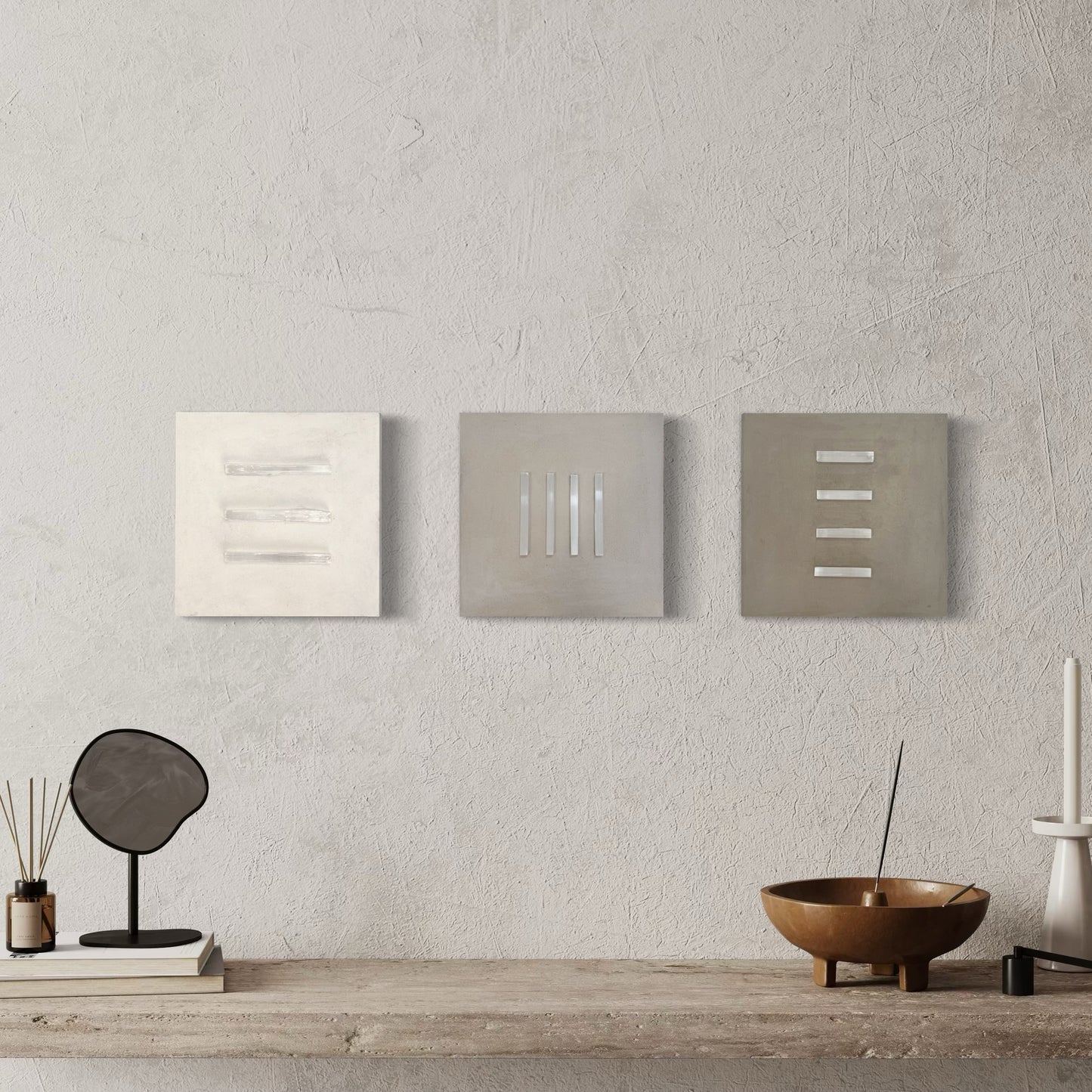 Alignment n.05, n.07, n.09 - 10” x 10” (25cm x 25cm)